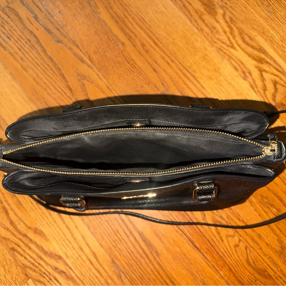 Coach Black Satchel with Gold Accents - Picture 5 of 6